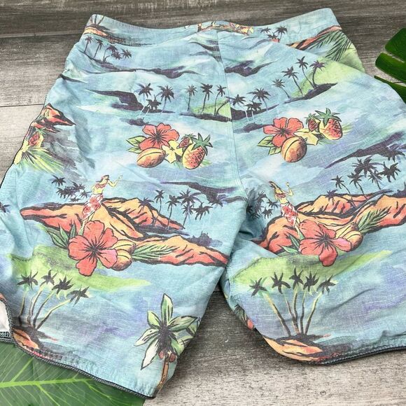 Rip Curl Surf Tropical Board Shorts Swim Trunks Men’s Size S - Picture 8 of 9